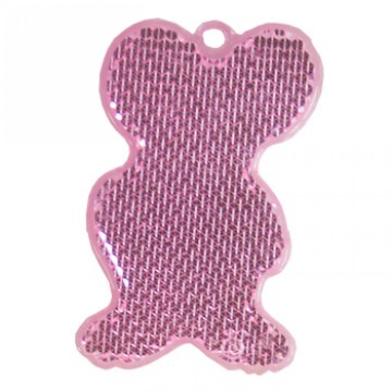M118300 MBW voetgangersreflector Muis neon roze