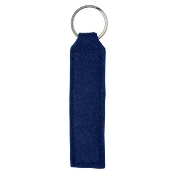 M144120 MBW Rechthoekige vilt sleutelhanger donkerblauw
