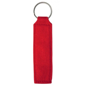 M144120 MBW Rechthoekige vilt sleutelhanger rood