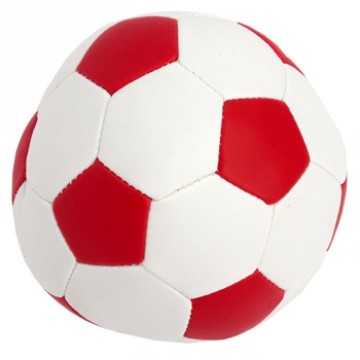 M160550 MBW MiniFeet® Zachte voetbal wit rood