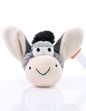 M170020 MBW MiniFeet® Dog Toy Knotted Animal Donkey grey
