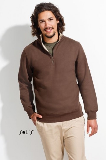 47300 Sol's Scott heren sweater met 1/4 rits