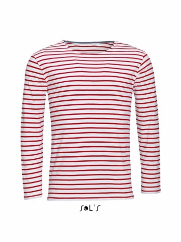 01402 Sol's Marine gestreept heren T-shirt met L