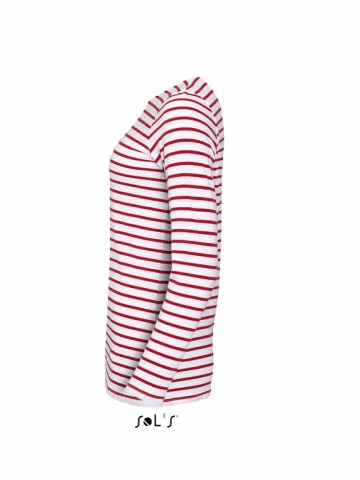 01403 Sol's Marine gestreept dames T-shirt met LM