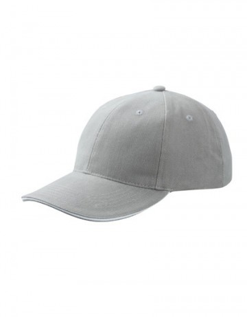 Myrtle Beach 6 panel Sandwich cap MB024 donker-grijswit
