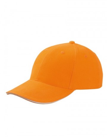 Myrtle Beach 6 panel Sandwich cap MB024 oranje-wit