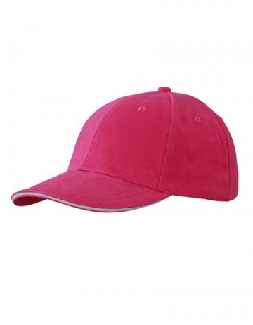 Myrtle Beach 6 panel Sandwich cap MB024 rose-wit