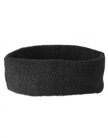 Myrtle Beach badstof hoofdband MB042 zwart