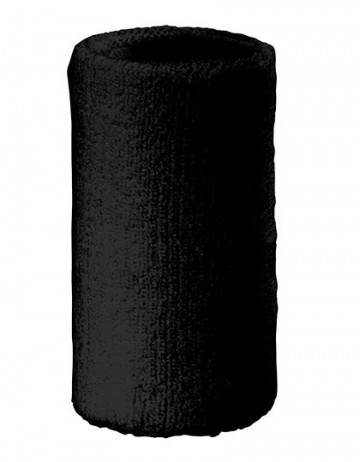 Myrtle Beach badstof polsband 12cm MB044 zwart