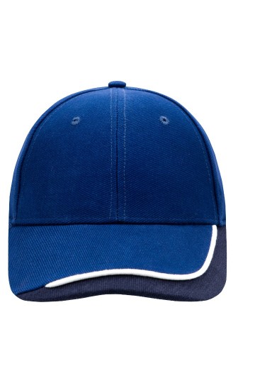 Myrtle Beach Half-Pipe sandwich cap MB049 koningsblauw wit marineblauw