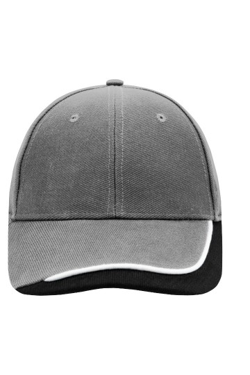 Myrtle Beach Half-Pipe sandwich cap MB049 lichtgrijs wit zwart