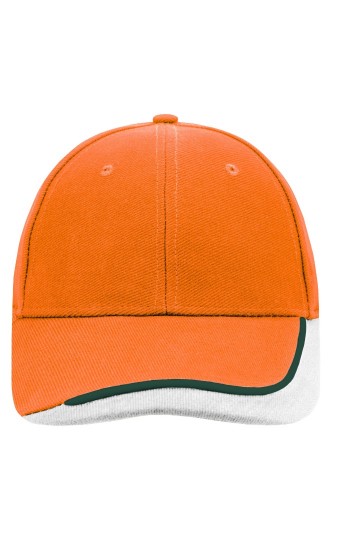 Myrtle Beach Half-Pipe sandwich cap MB049 oranje donkergroen wit