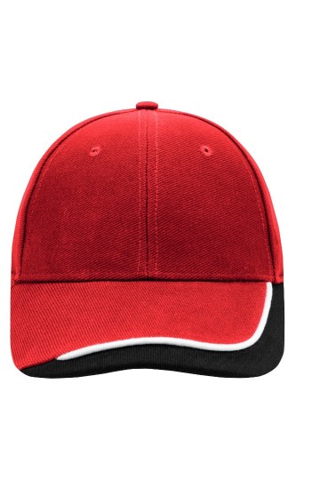 Myrtle Beach Half-Pipe sandwich cap MB049 rood wit zwart