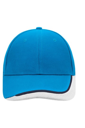 Myrtle Beach Half-Pipe sandwich cap MB049 waterblauw marineblauw wit
