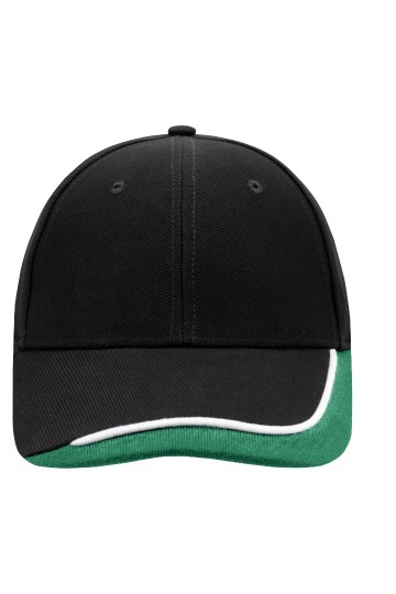 Myrtle Beach Half-Pipe sandwich cap MB049 zwart wit donkergroen