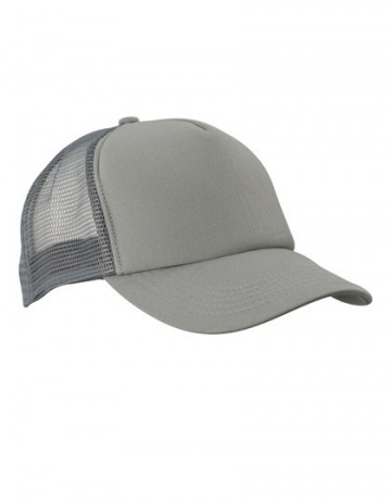 Myrtle Beach 5 panel polyester mesh cap MB070 donkergrijs