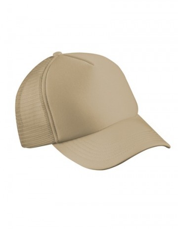 Myrtle Beach 5 panel polyester mesh cap MB070 khaki