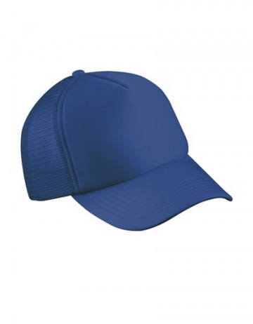 Myrtle Beach 5 panel polyester mesh cap MB070 koningsblauw