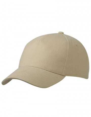 Myrtle Beach 5 panelen cap heavy cotton MB092 beige