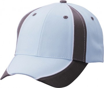 Myrtle Beach Club cap MB135 lichtblauw donkerbruin wit