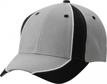 Myrtle Beach Club cap MB135 lichtgrijs zwart wit