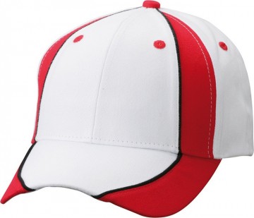 Myrtle Beach Club cap MB135 wit rood zwart