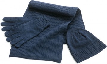 Myrtle Beach gebreide sjaal MB504 set