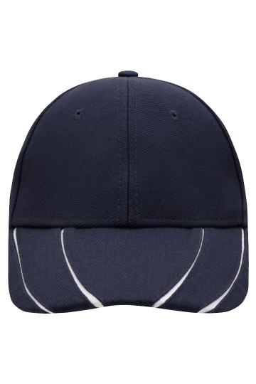Myrtle Beach groeven cap MB601 marineblauw wit