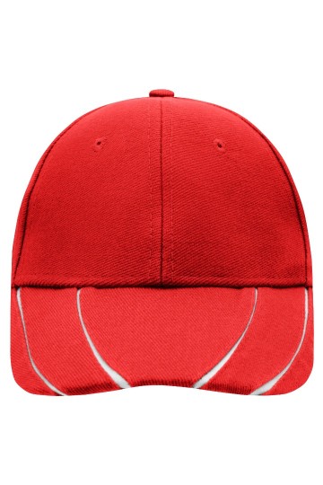 Myrtle Beach groeven cap MB601 rood wit