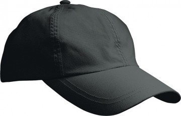 Myrtle Beach 6 panelen Outdoor Sports cap MB6116 zwart