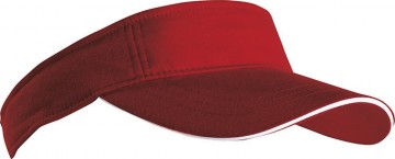 Myrtle Beach Sandwich Sunvisor MB6123 bordeaurood wit