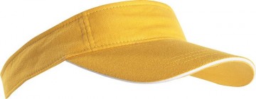 Myrtle Beach Sandwich Sunvisor MB6123 goudgeel wit