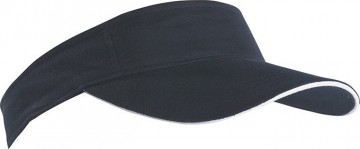 Myrtle Beach Sandwich Sunvisor MB6123 zwart wit