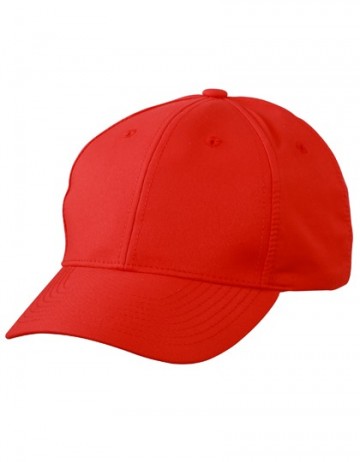 Myrtle Beach 6 panelen polyester peach cap MB6135 tomatenrood