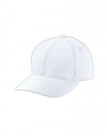Myrtle Beach 6 panelen polyester peach cap MB6135 wit