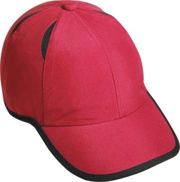 Myrtle Beach 6 panelen Micro-Edge Sport cap MB6156 bordeauxrood zwart