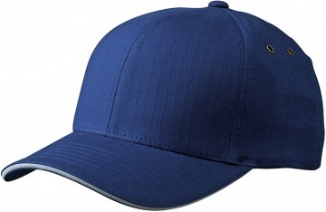 Myrtle Beach Flexfit® Ripstop Sandwich cap MB 6187 marineblauw zilver