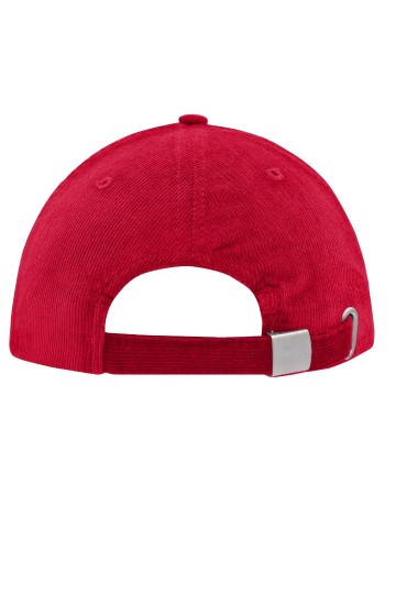 Myrtle Beach 6 panelen Corduroy Sandwich cap rood marineblauw achter