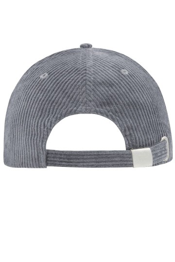 Myrtle Beach MB6232 6 panelen Corduroy cap donkergrijs achter