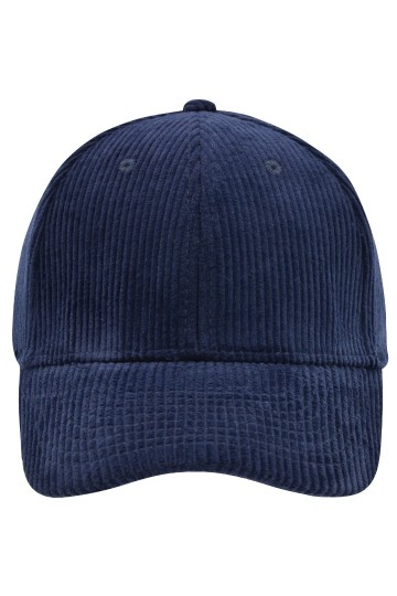 Myrtle Beach MB6232 6 panelen Corduroy cap marineblauw