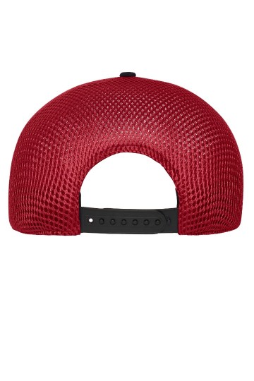 Myrtle Beach MB6233 Seamless Mesh Cap rood zwart achter