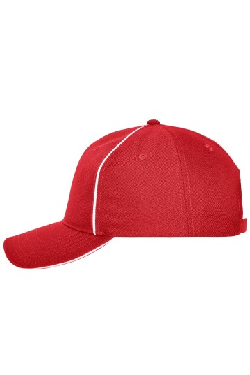 Myrtle Beach MB6234 6 panelen Workwear Cap rood wit zij