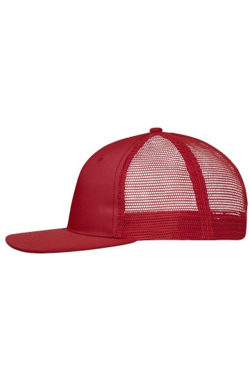 Myrtle Beach MB6240 6 panelen Flat Peak mesh cap rood