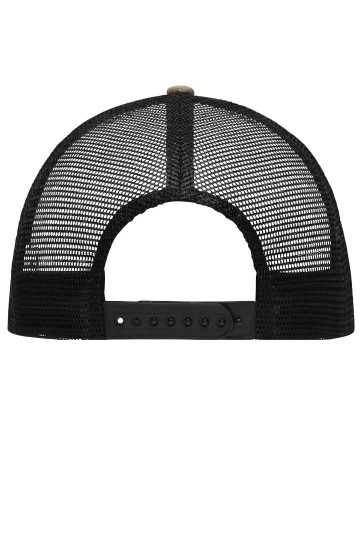 MB6244 Myrtle Beach 6 panelen mesh cap melange bruinmelange achter