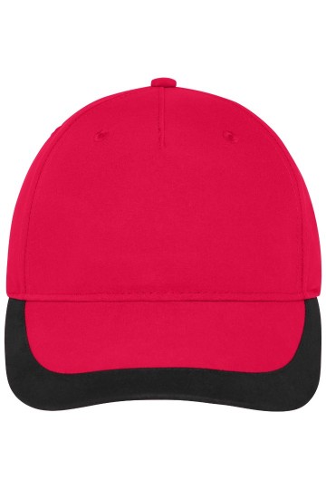 MB6245 Myrtle Beach 5 Panel Sports Cap rood zwart