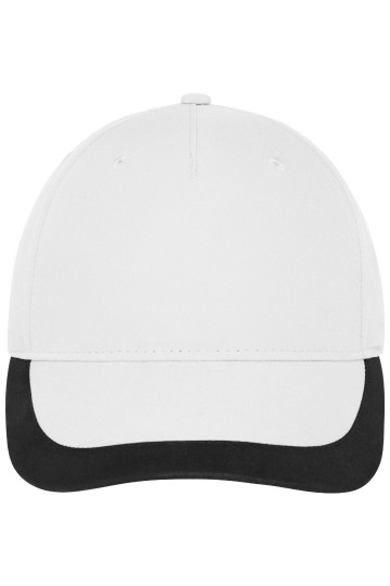 MB6245 Myrtle Beach 5 Panel Sports Cap wit zwart