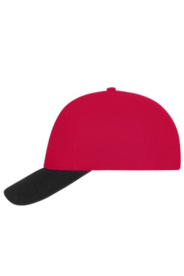 MB6246 Myrtle Beach 6 Panel Mesh Cap rood zwart zij