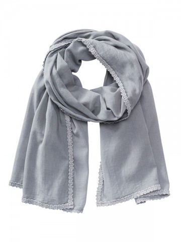 Myrtle Beach Katoenen sjaal MB6404 grijs
