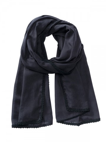 Myrtle Beach Katoenen sjaal MB6404 zwart