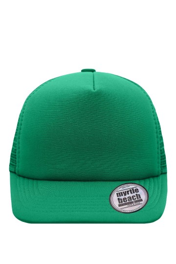 Myrtle Beach 5 panelen Flat Peak cap MB6508 groen